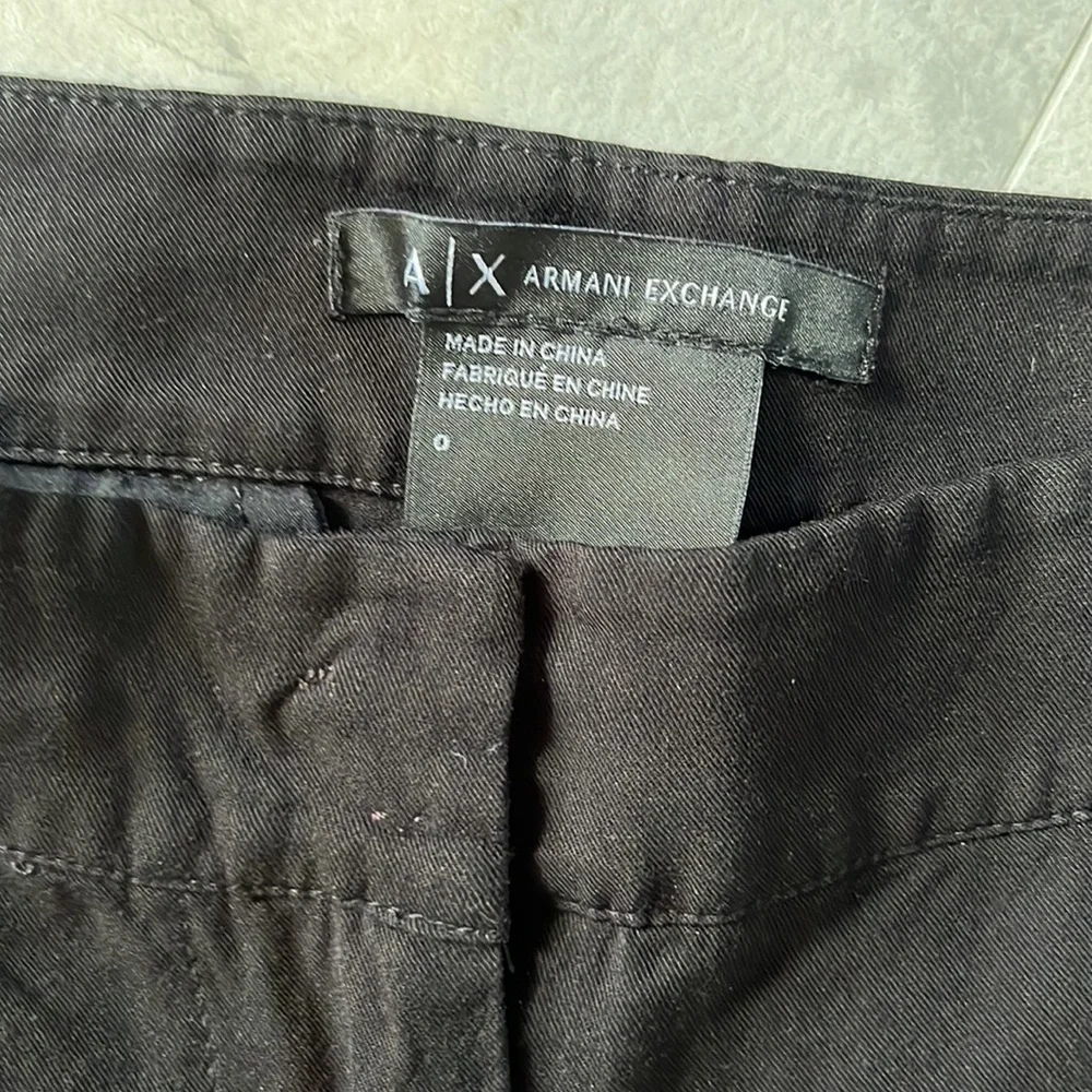 Armani Exchange Joggers Black pants zipper/clasps pockets NWOT Size 0